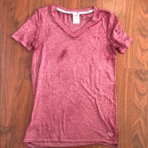 PINK Red V-neck Tee